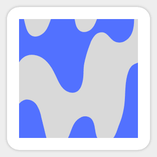 Abstract blue and gray swirl pattern Sticker